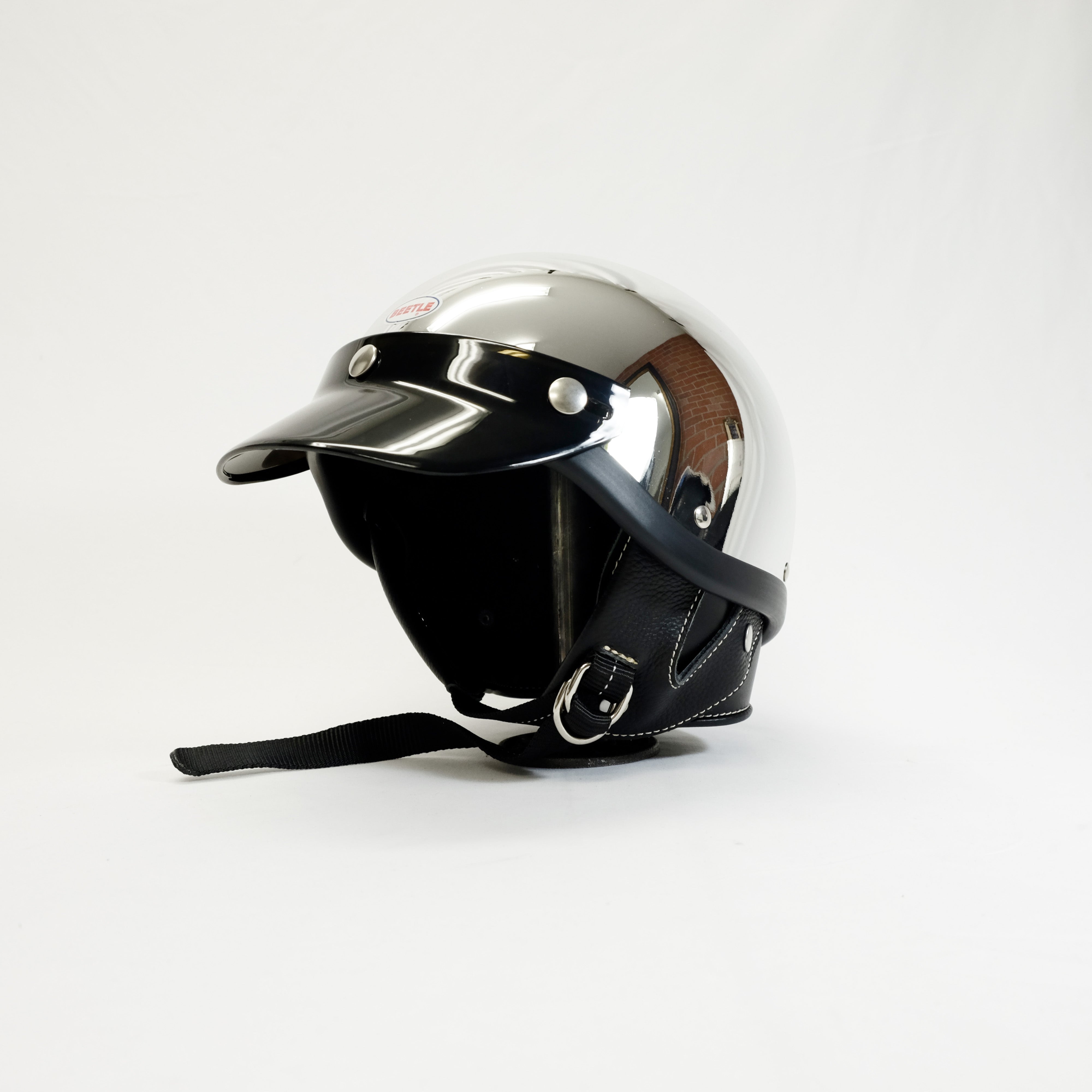 chrome bluetooth motorcycle helmet CHROME SHORTY – Beetle Helmets